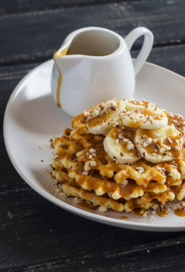 Banana Walnut Waffles